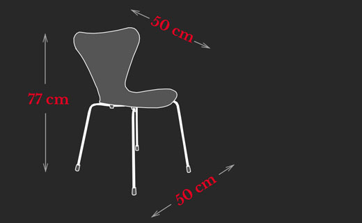 3107 Chair Arne Jacobsen Maße