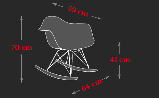 RAR Rocking Chair Charles Eames Maße