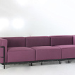 LC 23 3-Sofa mit einer RAL Lackierung.