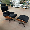 Eames Lounger CE 510 + 511 in velvet black