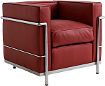 LC 21 Armchair in Dark Red